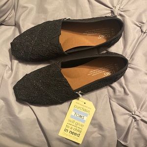 Black Sparkly Toms